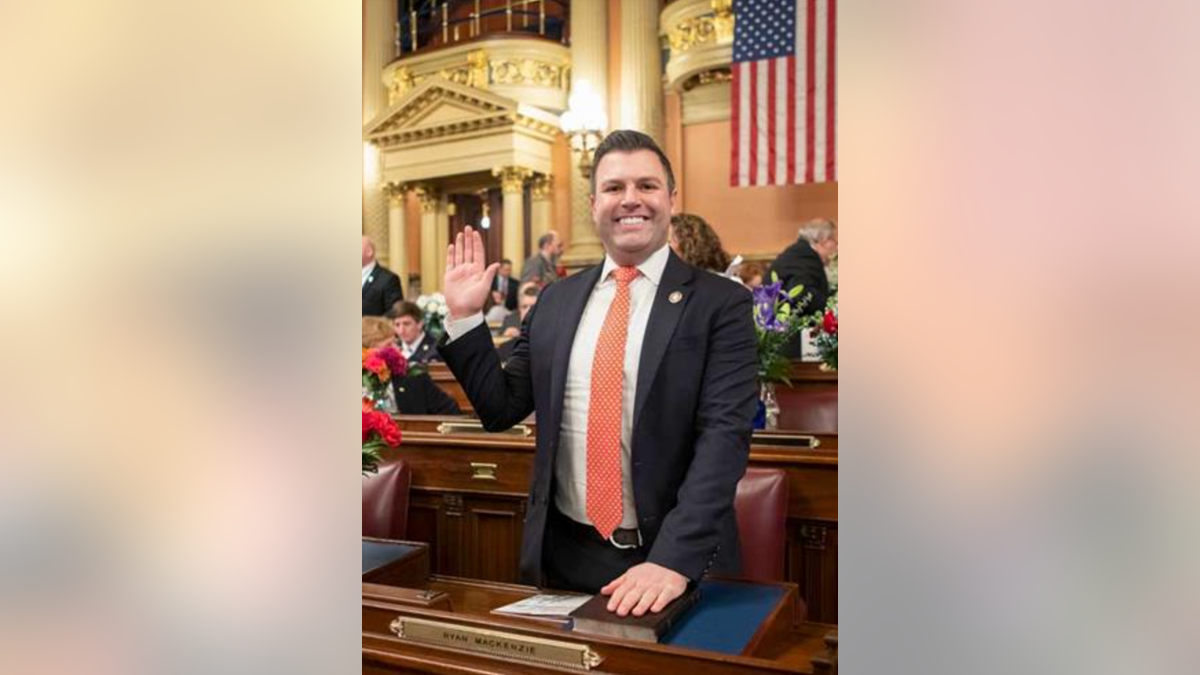 Ryan Mackenzie in state House of Representatives chamber