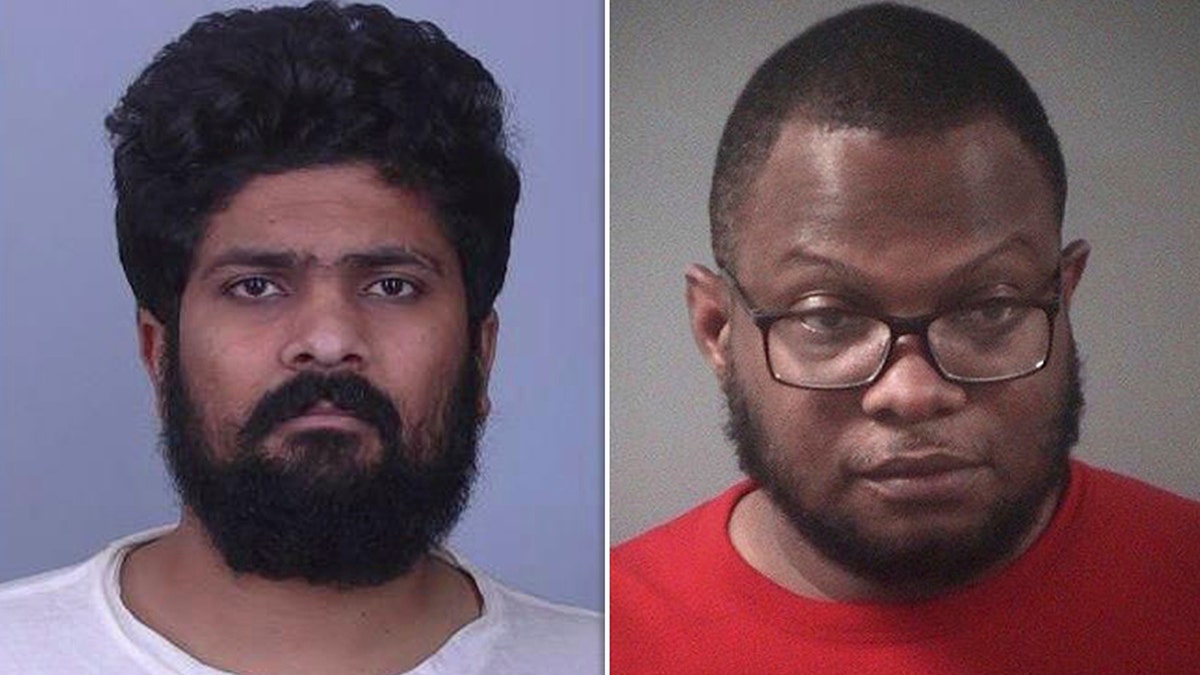 A split of Patel and Shand's mug shots