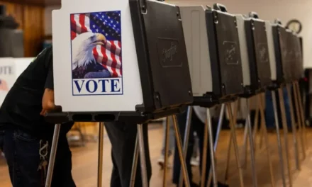 ‘Stay in line!’ Technical issues at polls not deterring voters in deep-red Pennsylvania county