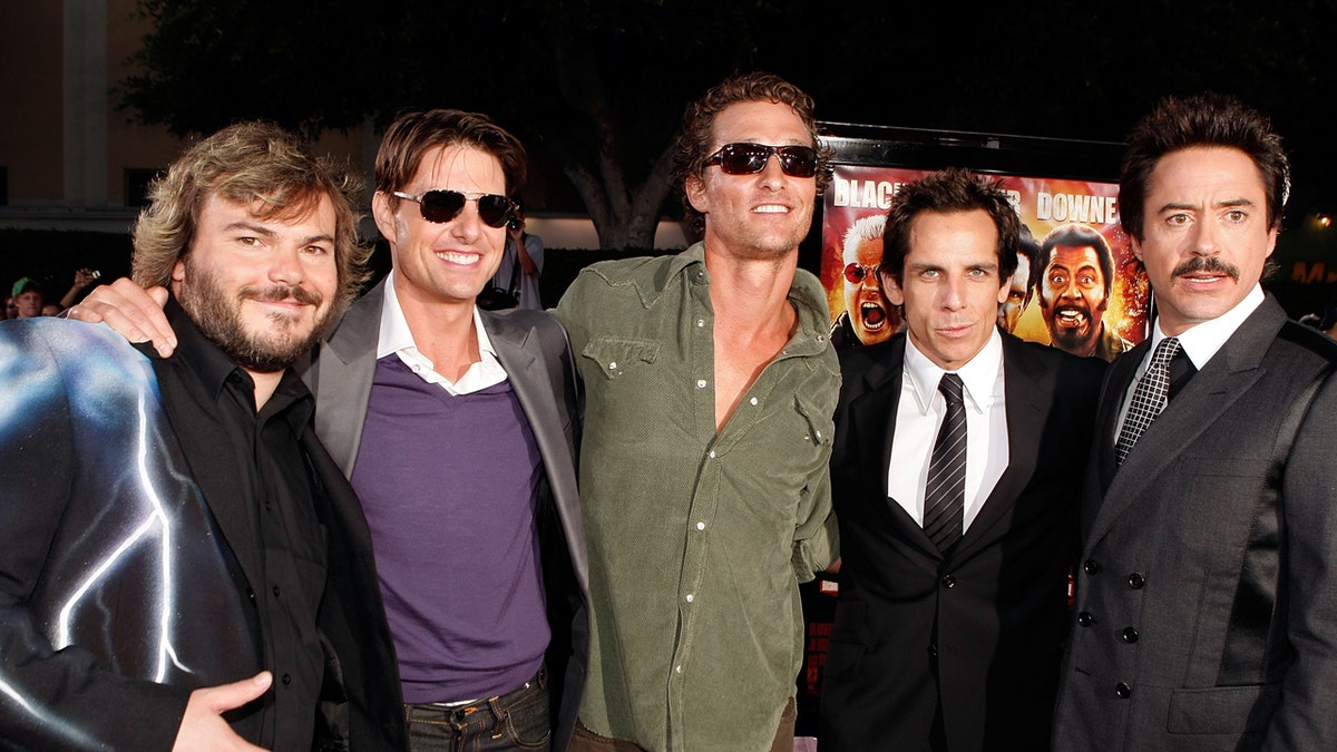 The cast of Tropic Thunder at a premiere