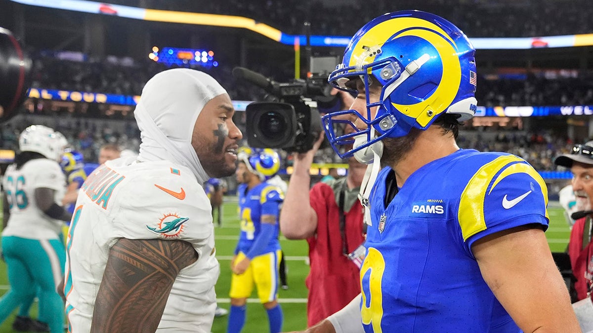 Tua Tagovailoa and Matthew Stafford