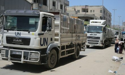 After 97 UN aid trucks in Gaza are ‘violently looted’ by armed men, food prices soar