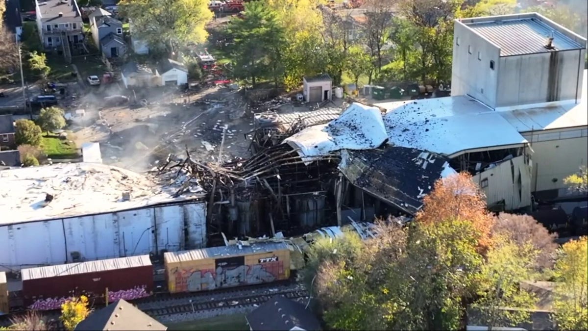 Close-up of damaged building