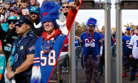 ‘We’re in a free country!’ Buffalo Bills fan baffled after security says he can’t wear ‘Trump 2024’ shirt inside stadium