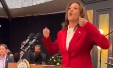 Too Much Eggnog? Kamala Harris Looks Sloshed at Christmas Party in DC (VIDEO)