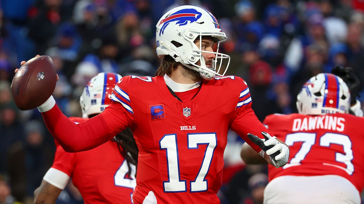 Josh Allen fires a pass