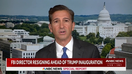 NBC’s Dilanian Seethes Over FBI Director Wray Quitting, Attacks ‘Baseless’ Smears