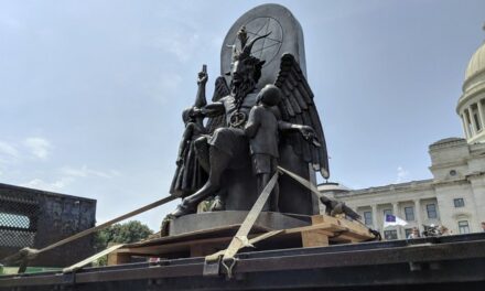 Onward, Christian Soldiers: Another Satanic Display Vandalized