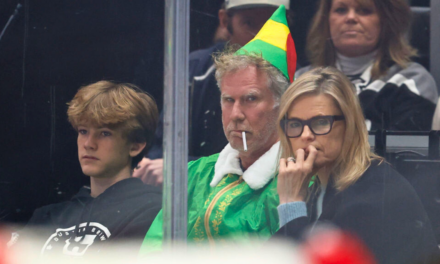 Buddy The Elf, AKA Will Ferrell, Takes In Some Hockey In LA