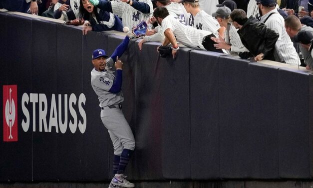 Dodgers’ Mookie Betts shares message to Yankees fans who tried to pry ball out of his glove in World Series