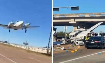 Video: Plane crashes into cars after attempting emergency landing on Texas freeway