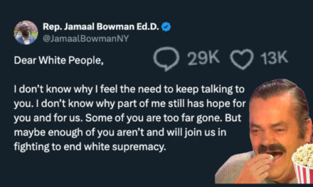 Jamaal Bowman went full racist in this thread against white people, but America is done with woke so he got slapped with a beautiful ratio