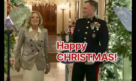 Jill Biden wished everyone “Happy Holidays” but one kid shouted back what we are all thinking 🎄