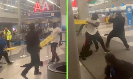 Check out this wild fight with wet-floor signs that happened inside O’Hare