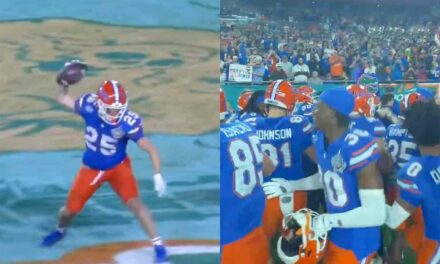 Watch: Marco Rubio’s son scored his first career touchdown during Florida’s bowl game, gets mobbed by team and gives glory to God