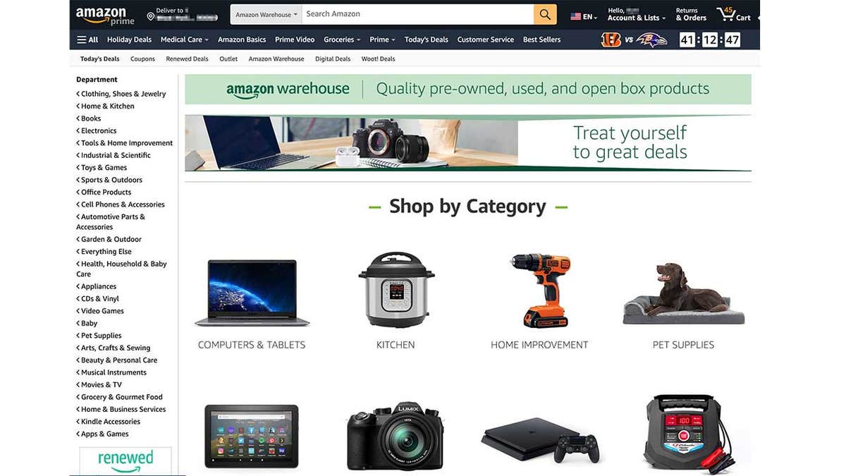 Amazon website