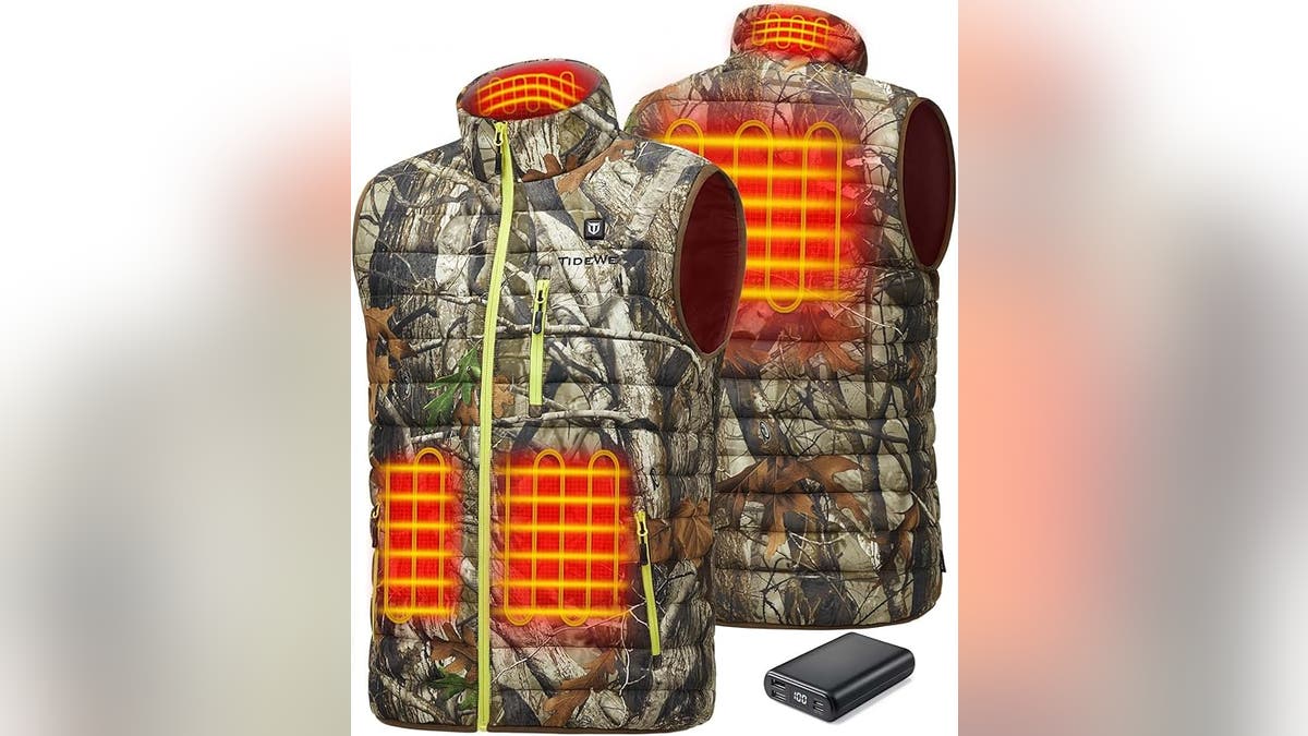 A heated vest keeps you warm all winter. 