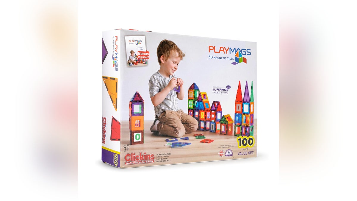 Teach your kids how to build with these magnetic building blocks. 