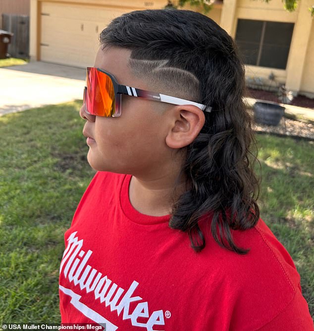 Avery Quiroz of San Antonio, Texas with his mullet 