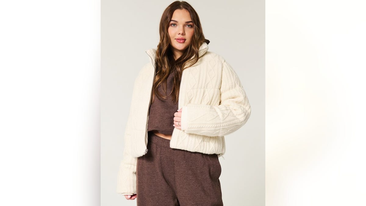 A jacket that looks like a stylish sweater. 