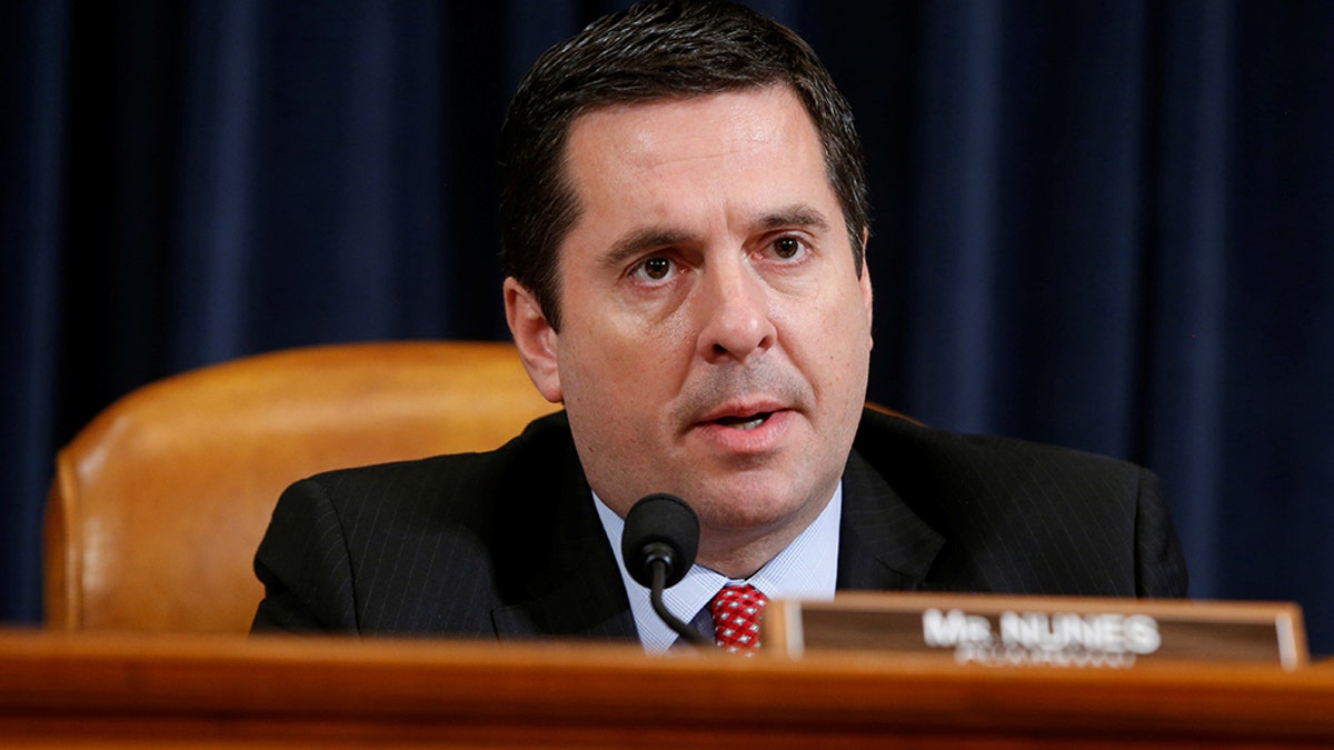 Chairman of the House Intelligence Committee Devin Nunes (R-CA) questions FBI Director James Comey and National Security Agency Director Mike Rogers during a hearing into alleged Russian meddling in the 2016 U.S. election on Capitol Hill in Washington, U.S., March 20, 2017. REUTERS/Joshua Roberts - RC113F83CA00