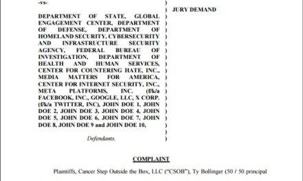 Bollingers file historic lawsuit against U.S. government, CCDH, Big Tech and the ‘censorship industrial complex’