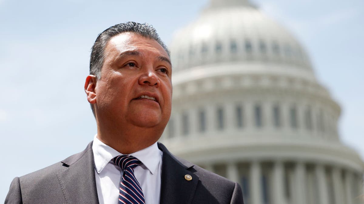 Sen. Alex Padilla, D-Calif. in closeup shot