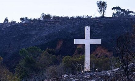 VIDEO — ‘Grateful to God’: Wooden Cross Survives California Wildfire That Burned 4K Acres