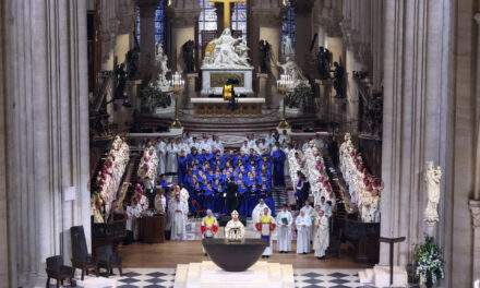 Notre Dame Cathedral Hosts First Mass Since Fire of 2019