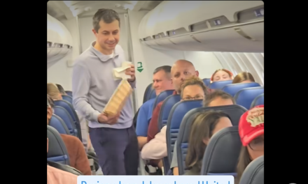 Transportation Sec Buttigieg Hands Out Snacks on Delayed Flight as Drone Hysteria Grips Nation