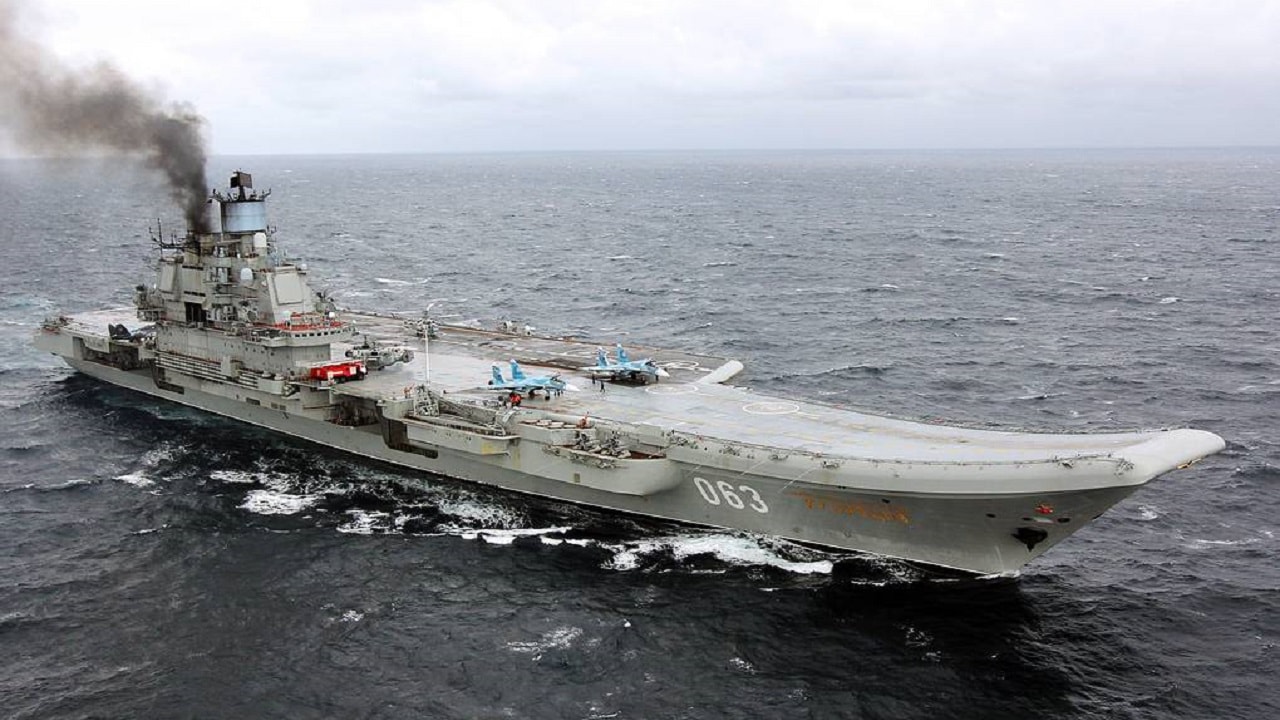 Russia's Admiral Kuznetsov Aircraft Carrier. Image Credit: Russian State Media.