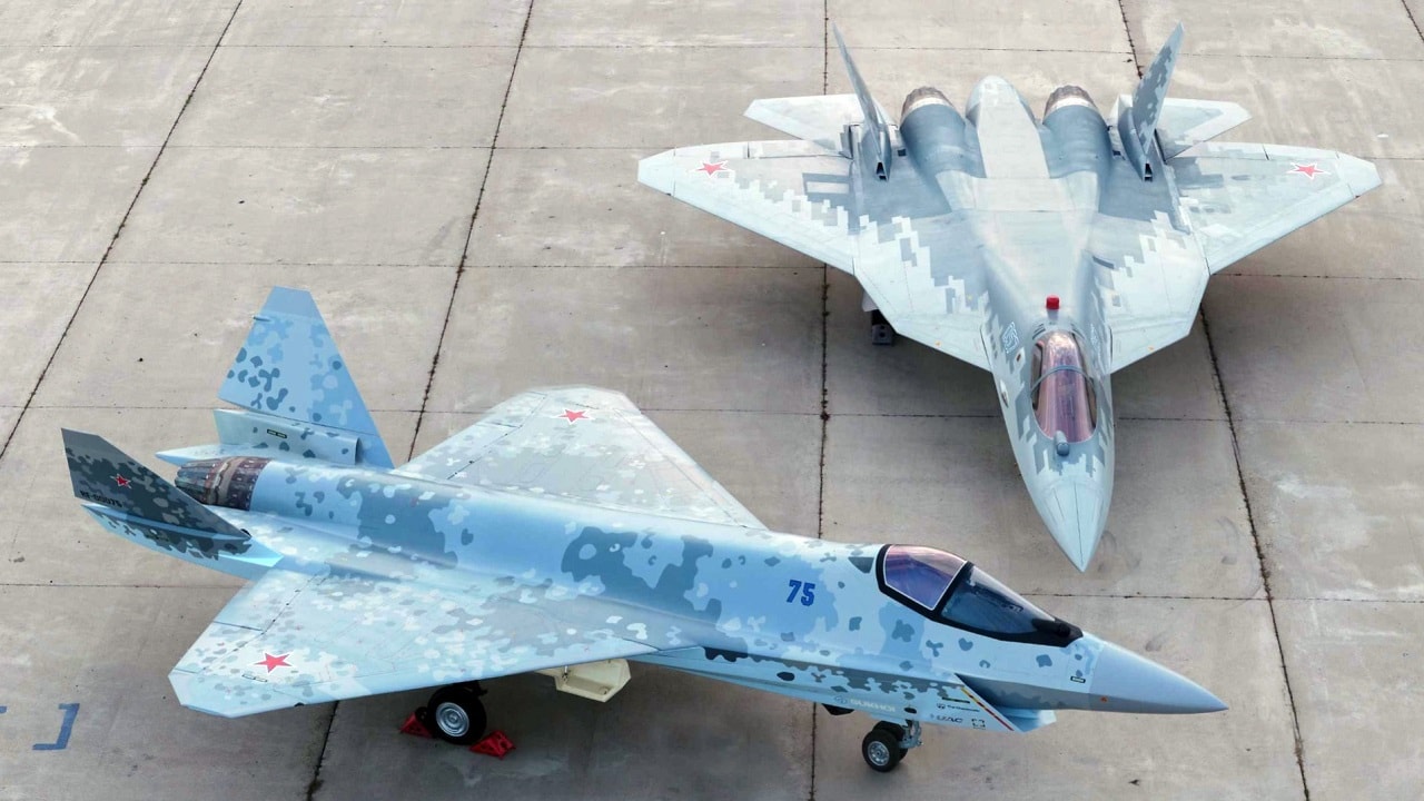 Russia's Su-75 Checkmate and Su-57. Russian Air Force.