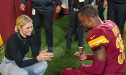 VIDEO: Commanders’ Jeremy Reaves Proposes to Girlfriend on Field After Playoff-Clinching Win