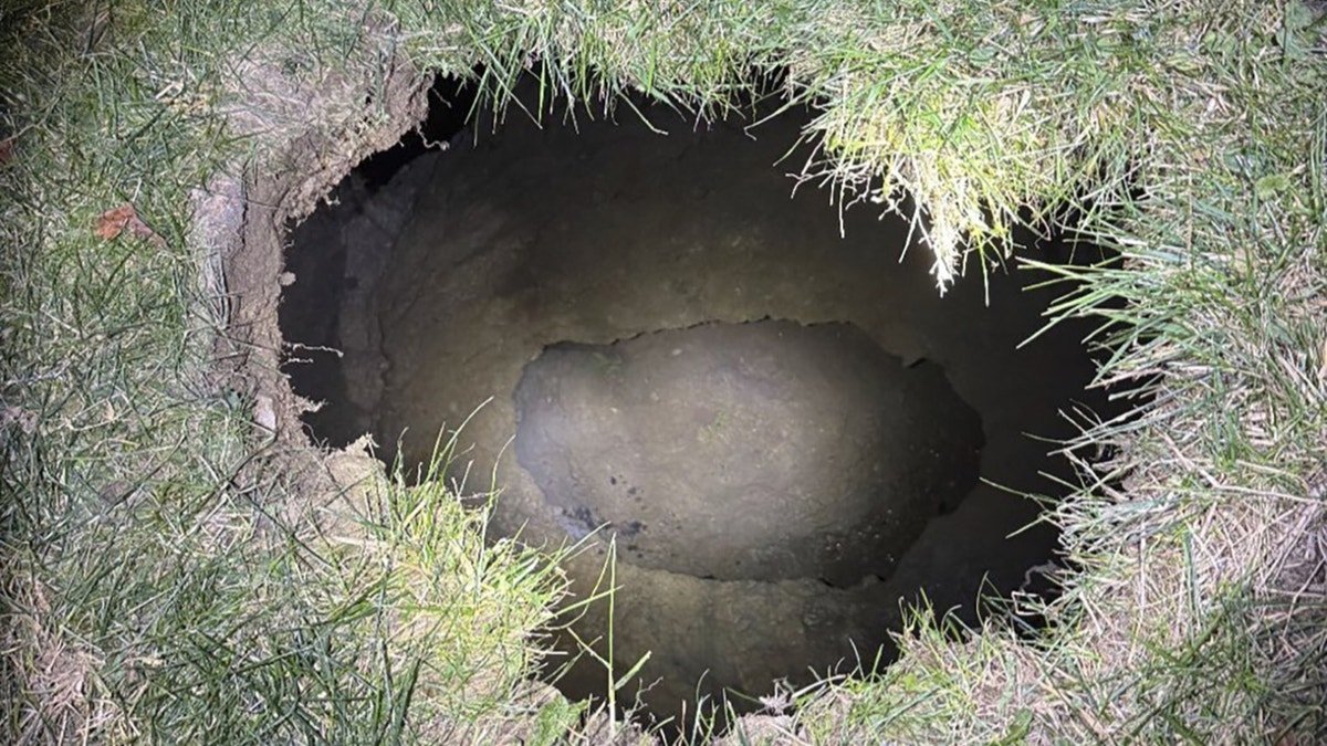 Gaping sinkhole