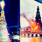 THE ROAD TO DAMASCUS: Huge Christmas Tree Set Ablaze by Islamic Extremists in Syria – Christians Flock to the Street in Protest, Erect a Cross in Its Stead! (VIDEOS)