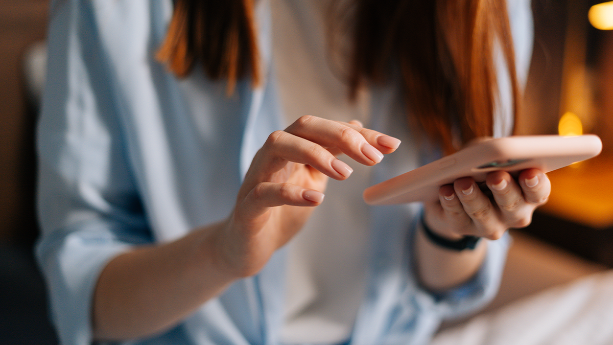 woman using a smart phone