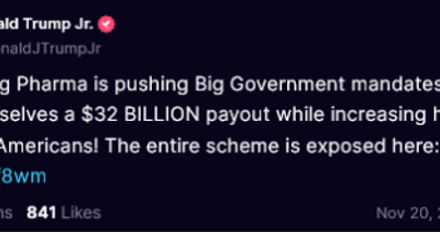 CONSERVATIVES SOUND THE ALARM: Big Pharma and the Left trying to force $32 billion money grab from America’s seniors into year-end spending deal