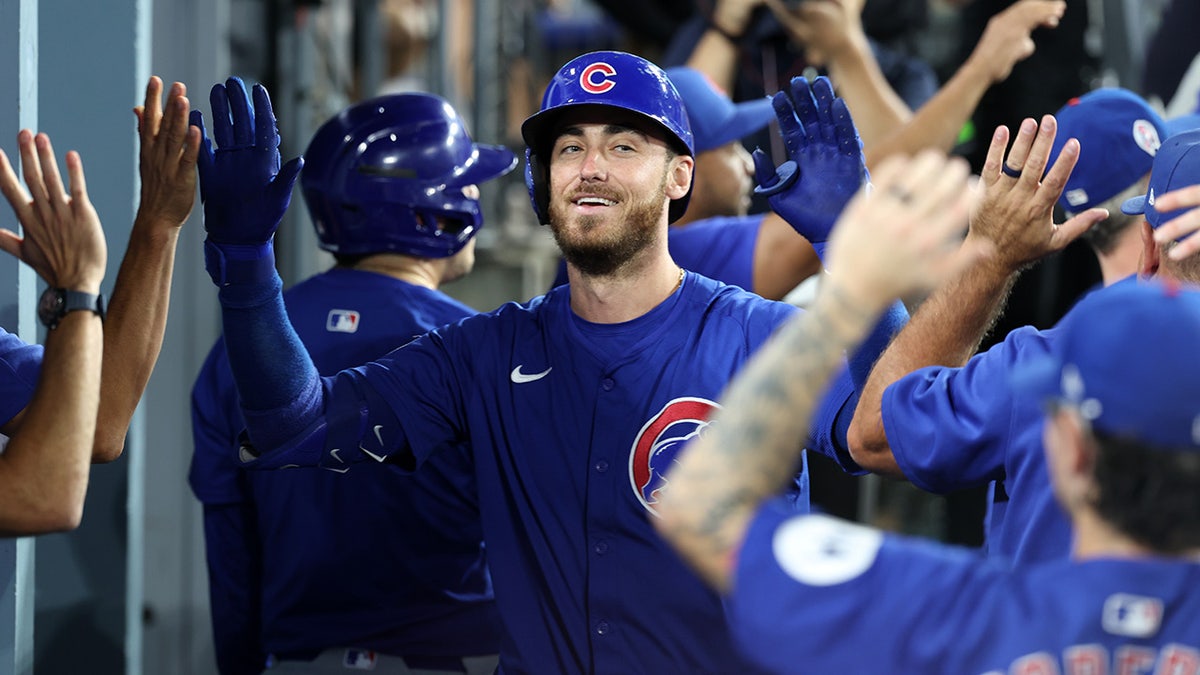 Cody Bellinger in the dugout