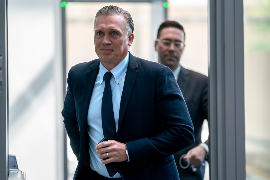 Devon Archer passes through the security checkpoint as he arrives on Capitol Hill to give closed-door testimony to the House Oversight Committee in the Republican-led investigations into President Biden's son, Hunter Biden.