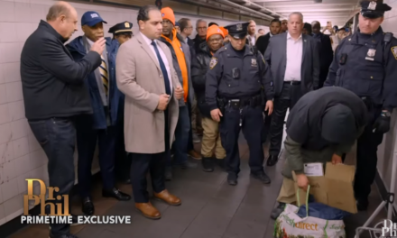 Dr. Phil witnesses tense homeless altercation while touring subway with Mayor Adams