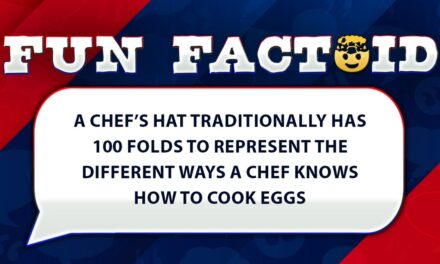 Fun Facts: A chef’s hat traditionally has 100 pleats, and there’s a reason why