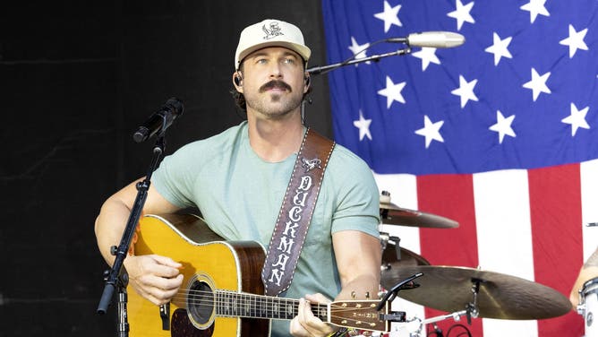 NEW YORK, NEW YORK - JUNE 14: Riley Green performs at 'Fox & Friends All-American Summer Concert Series' at Fox News Channel Studios on June 14, 2024 in New York City. (Photo by Santiago Felipe/Getty Images)