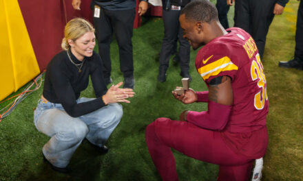 She Said Yes! Commanders Safety Jeremy Reaves Proposes To Girlfriend Mikaela Worley After OT Win