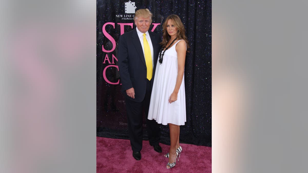 donald trump and melania at the sex and the city movie premiere 