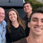 Dad surprised by his 3 kids with final family carpool before retirement