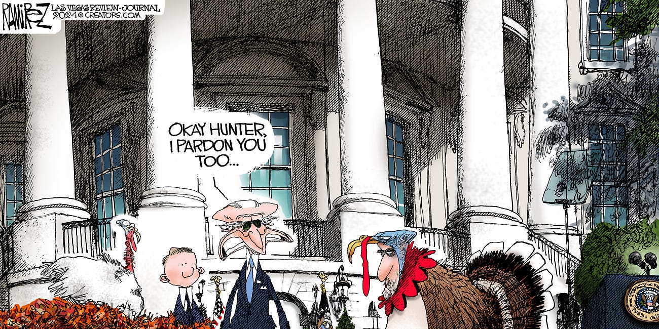 Michael Ramirez: Turkey Pardon 12-4-24