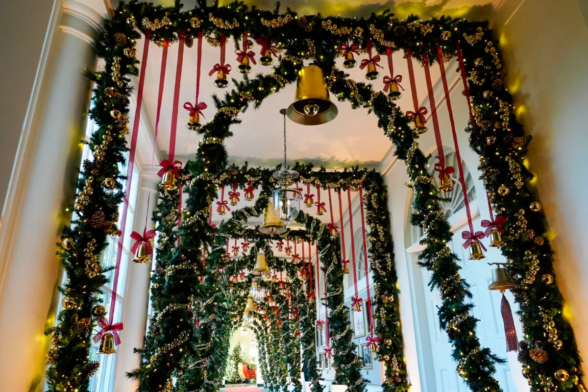 The East Colonnade of the White House in Washington, is decorated for the holidays, on Dec. 2, 2024. (Susan Walsh/AP Photo)