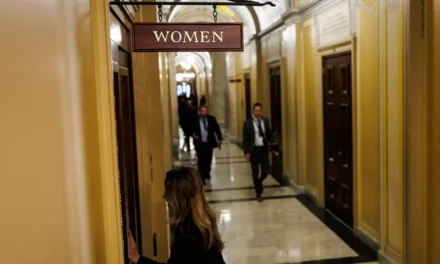 Transgender and nonbinary people oppose bathroom ban with dancing takeover of women’s toilets in congressional building