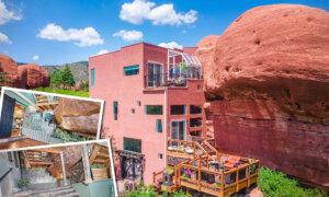 House Built Around 200 Million-Year-Old Red Rock in Colorado Boasts ‘Flintstones’ Living Experience