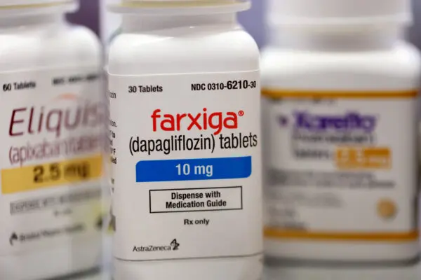 Farxiga is made available to customers at the New City Halsted Pharmacy in Chicago on Aug. 29, 2023. (Scott Olson/Getty Images)